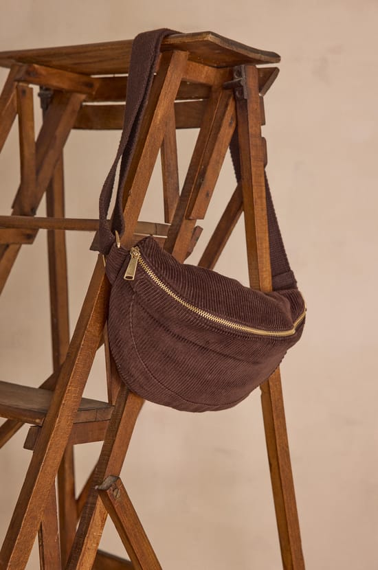 GELINA cotton velvet bum bag;${refinementColor}