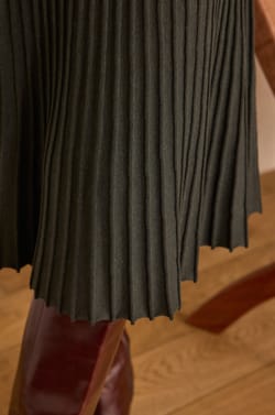 MARTIKA pleated knit dress;${refinementColor}