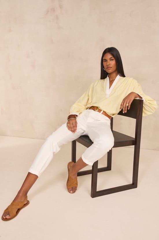 NALLA cotton pants;${refinementColor}