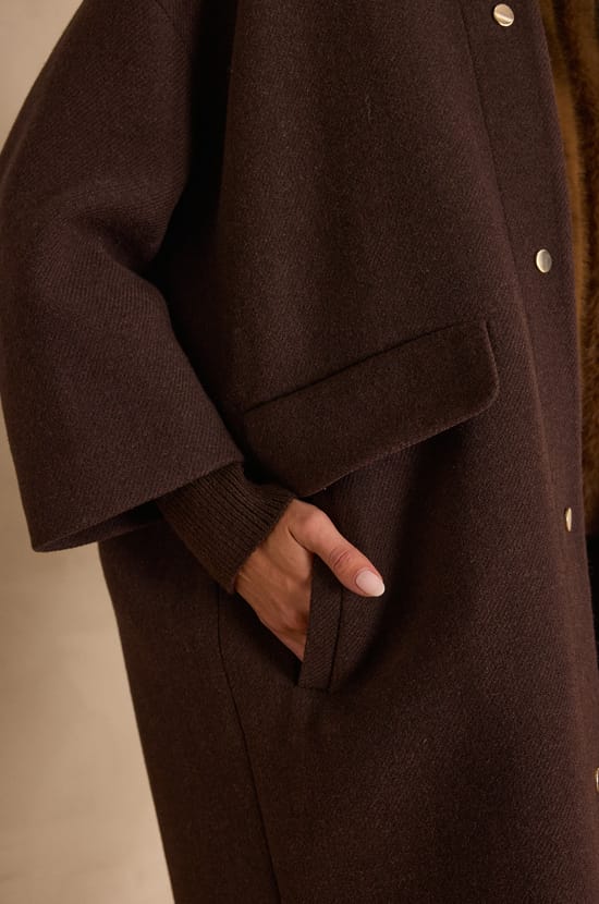 MAGDA mid-length wool coat;${refinementColor}