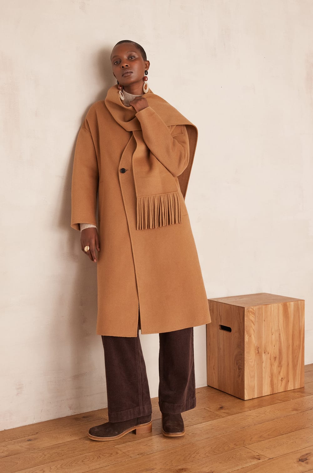 DAHLIA long wool coat;${refinementColor}