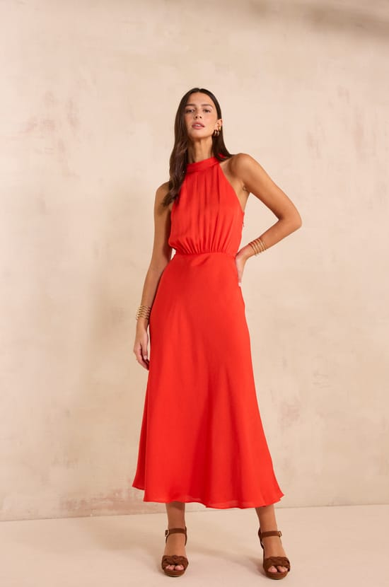 Sleeveless straight dress BEREY;${refinementColor}
