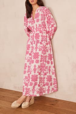 Robe longue MIRANA en coton;${refinementColor}