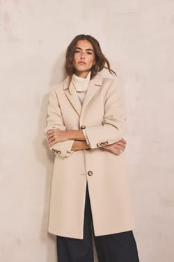 ANABELLE wool blend straight coat;${refinementColor}