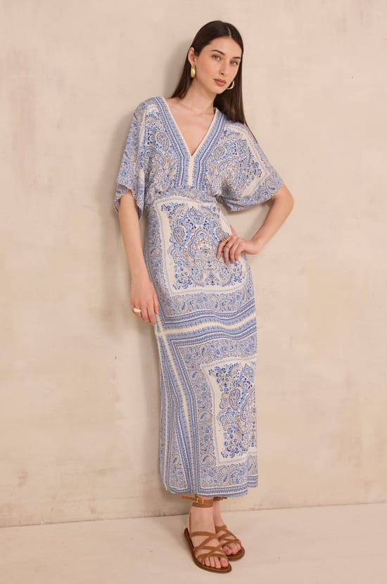 Straight Printed Dress BENEDICTE;${refinementColor}