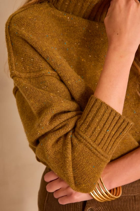 Pull  col roul&eacute; BRANDO BIS en 100% laine;${refinementColor}