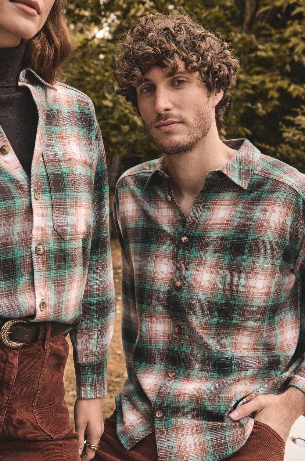 NOMADE Unisex Cotton Checked Shirt;${refinementColor}