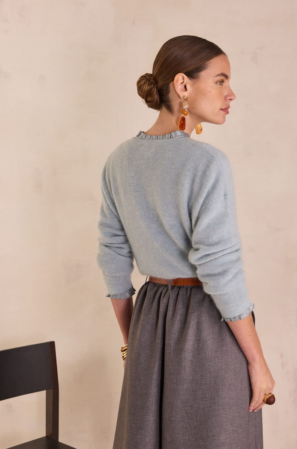 PAOLO mohair and wool cardigan;${refinementColor}