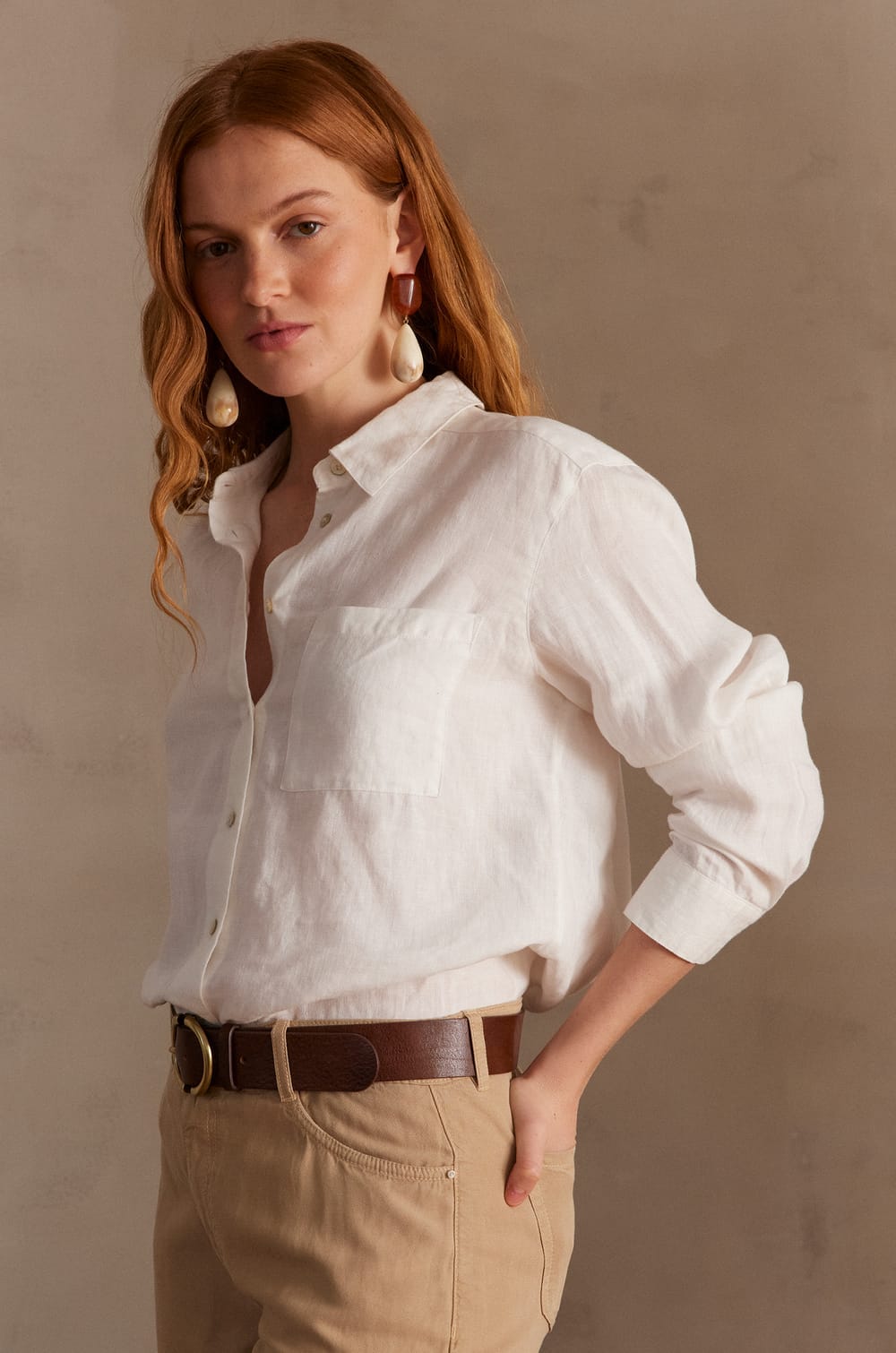 Chemisier THOMAS 100% lin;${refinementColor}