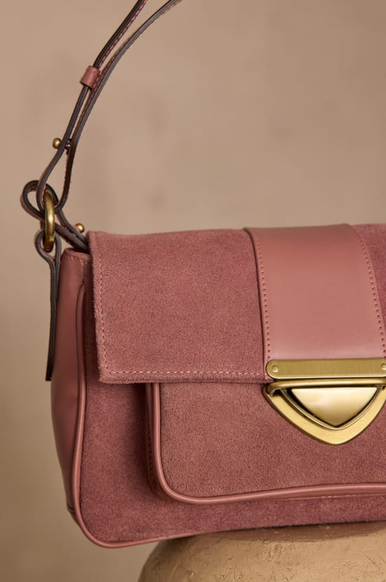 Sac en cuir velours GASTON;${refinementColor}
