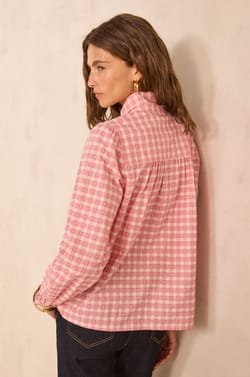 MALO long sleeve cotton blouse;${refinementColor}