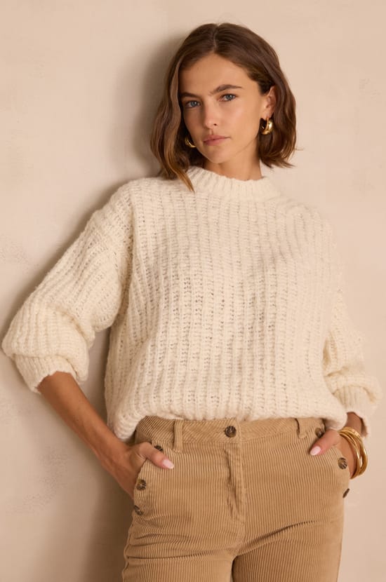 BUSTER jumper in alpaca and wool;${refinementColor}