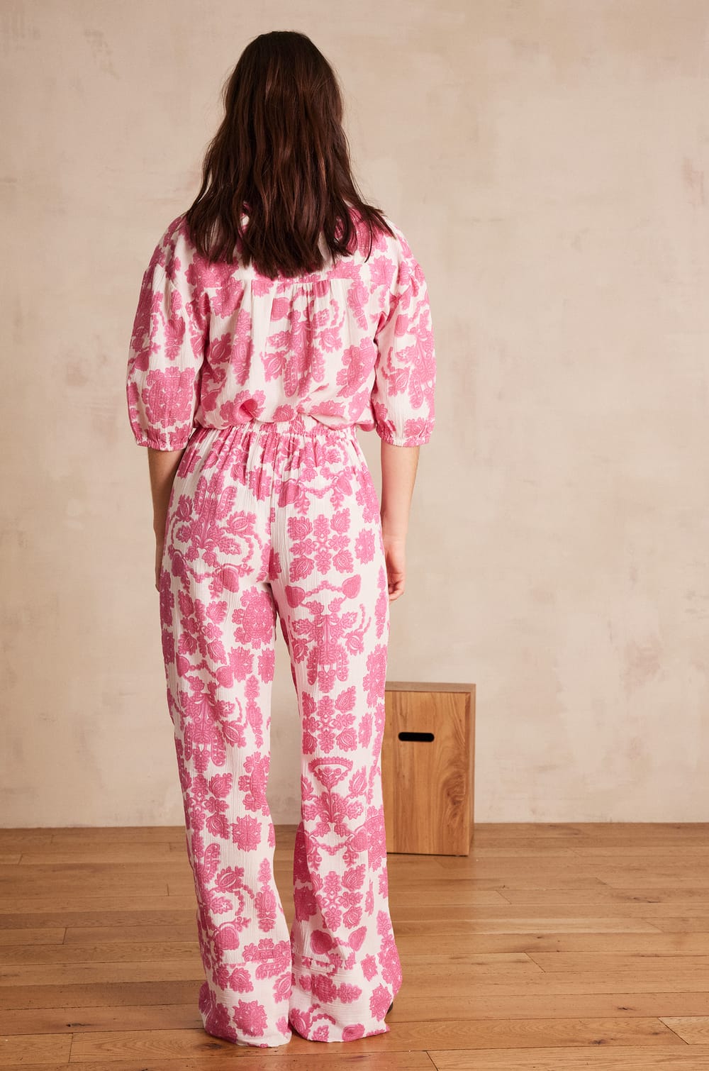 Pantalon PRINCE en coton;${refinementColor}