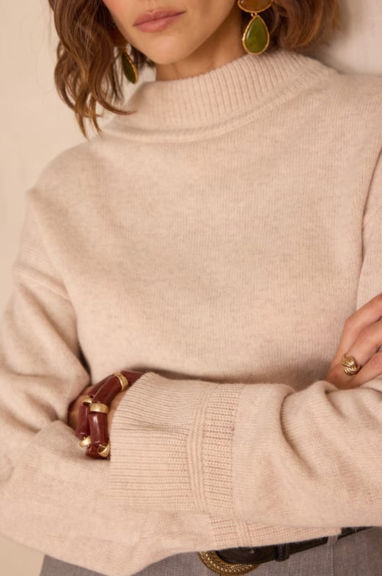 BEN turtleneck jumper in wool;${refinementColor}