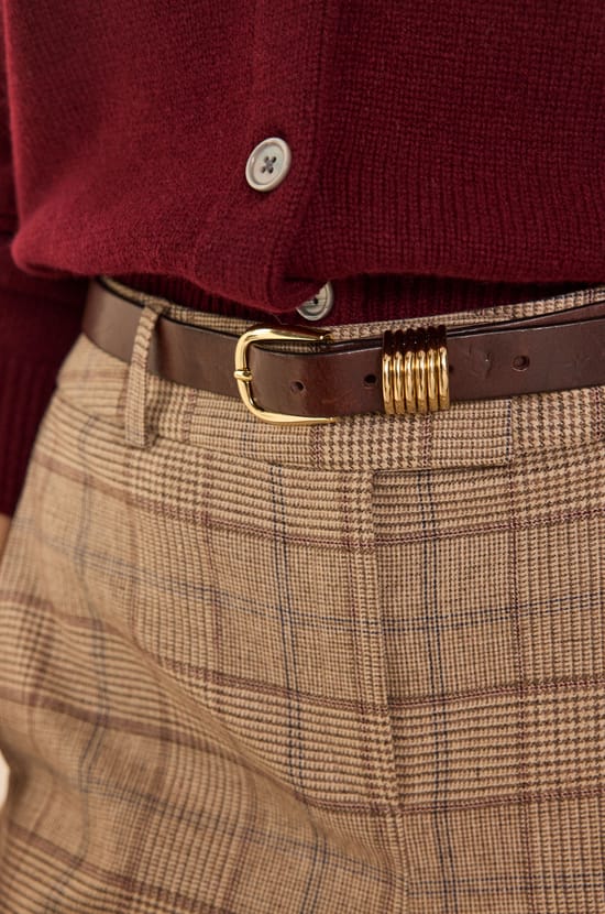 LAYLA wide-leg trousers with Prince of Wales check pattern;${refinementColor}