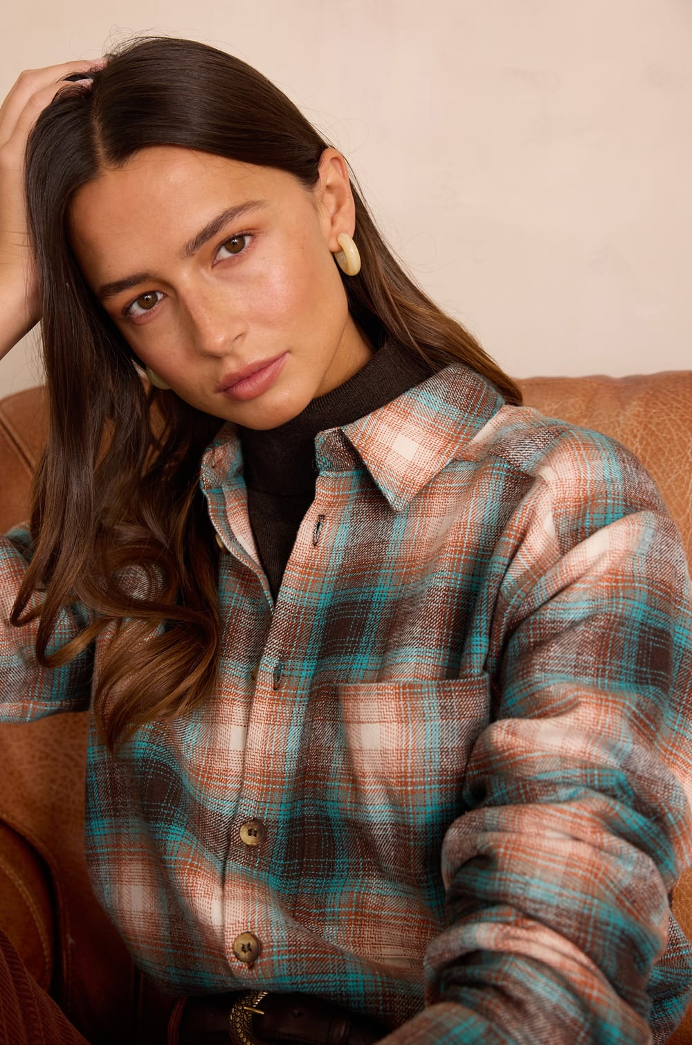 Unisex NOMADE checkered cotton shirt;${refinementColor}