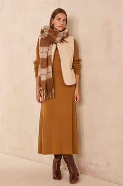 Slim fit mixed wool knit dress PAMELA;${refinementColor}