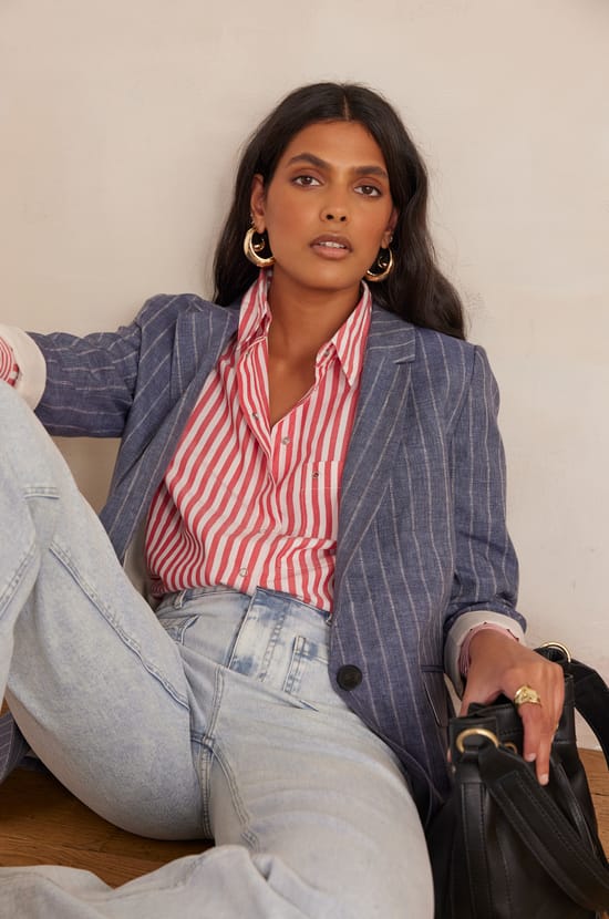 Veste NELIA en lin;${refinementColor}