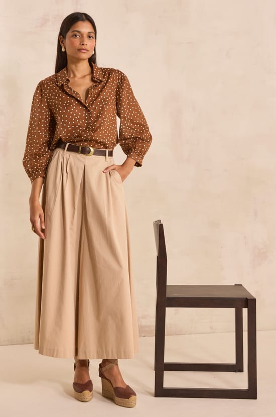 TATIANA extra large cotton trousers;${refinementColor}