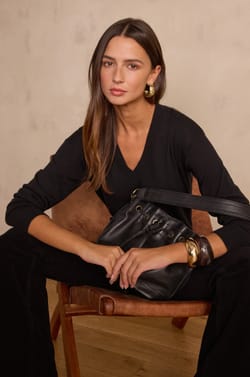 LILY bootcut trousers in cotton velvet;${refinementColor}
