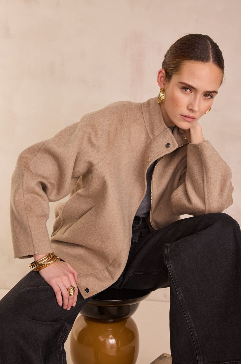 FELICITY wool jacket;${refinementColor}