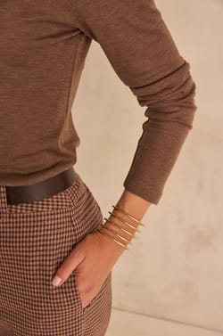 Flynn Long Sleeve Silk Blend T-Shirt;${refinementColor}