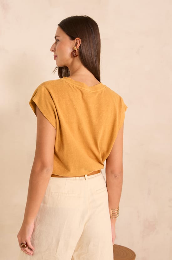 Short sleeve hemp and cotton T-shirt LOIC;${refinementColor}