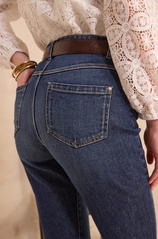Jean straight and made of cotton SONIA;${refinementColor}