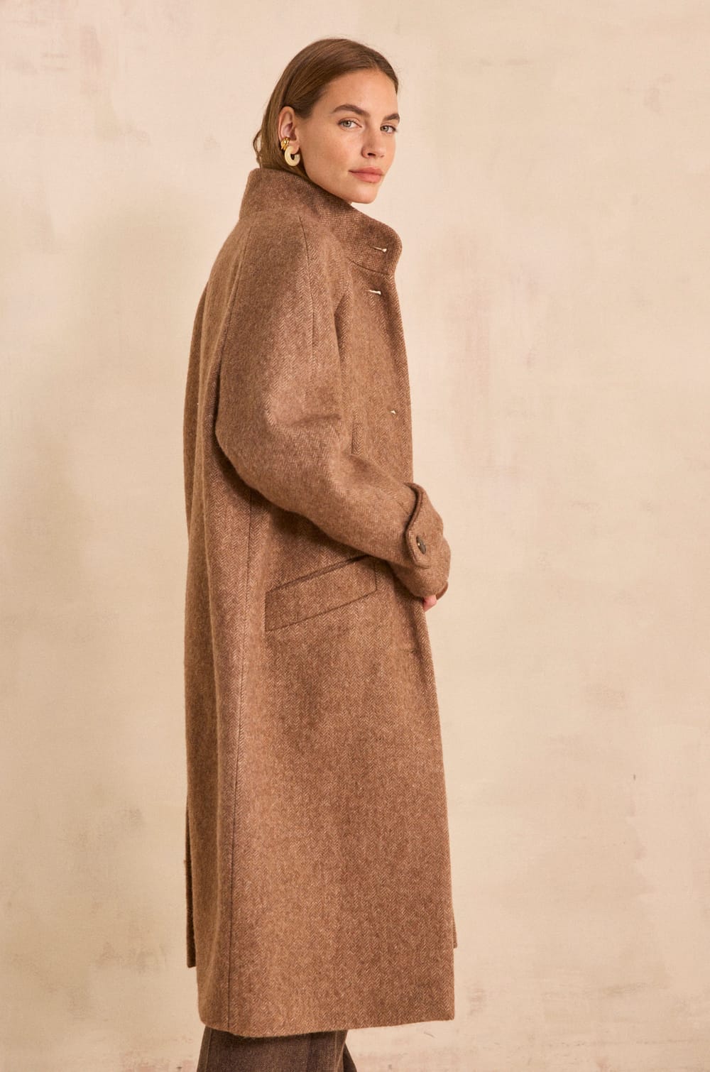 DUKE mixed wool coat;${refinementColor}