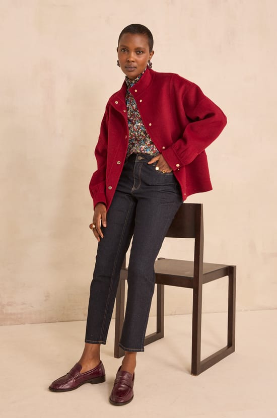 Blouson en laine m&eacute;lang&eacute;e CHRIS;${refinementColor}
