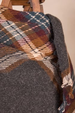 &Eacute;charpe anthracite en laine m&eacute;lang&eacute;e RAPHAEL;${refinementColor}