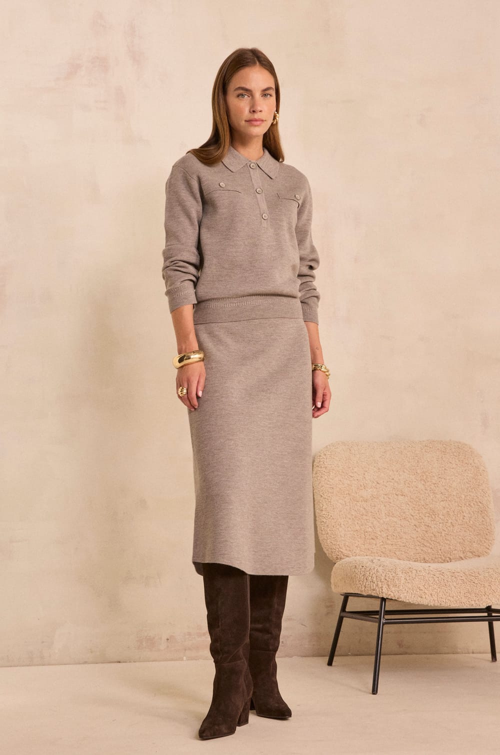 Dancing skirt 100% wool VIRGINIE;${refinementColor}