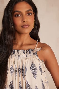 ROSELINE cotton dress;${refinementColor}