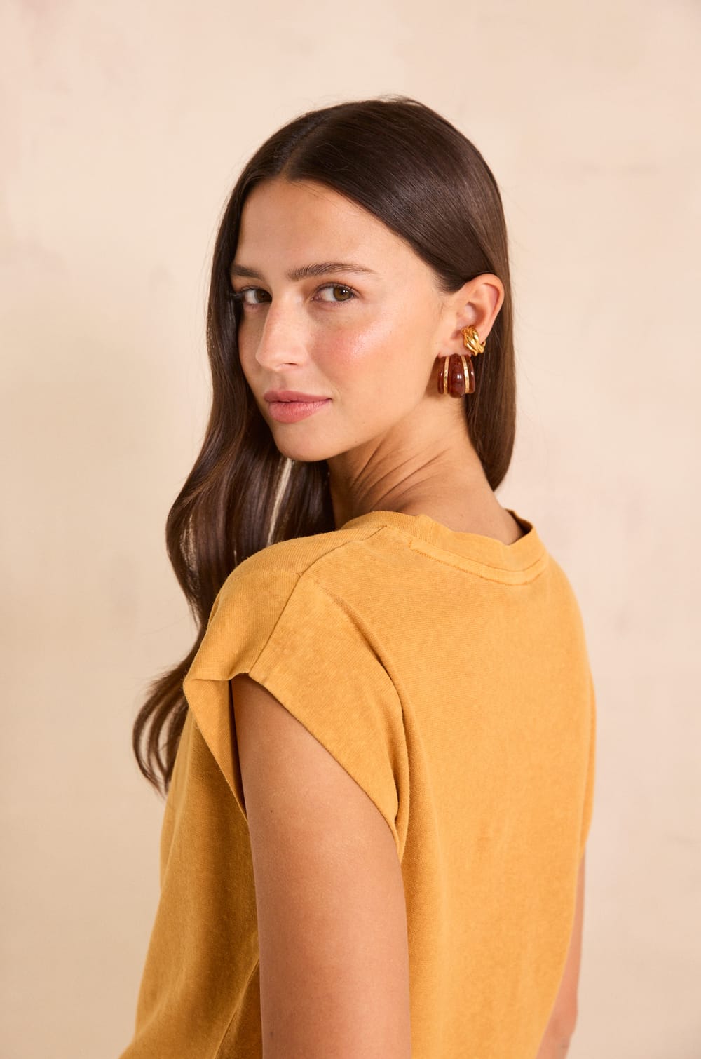 Short sleeve hemp and cotton T-shirt LOIC;${refinementColor}