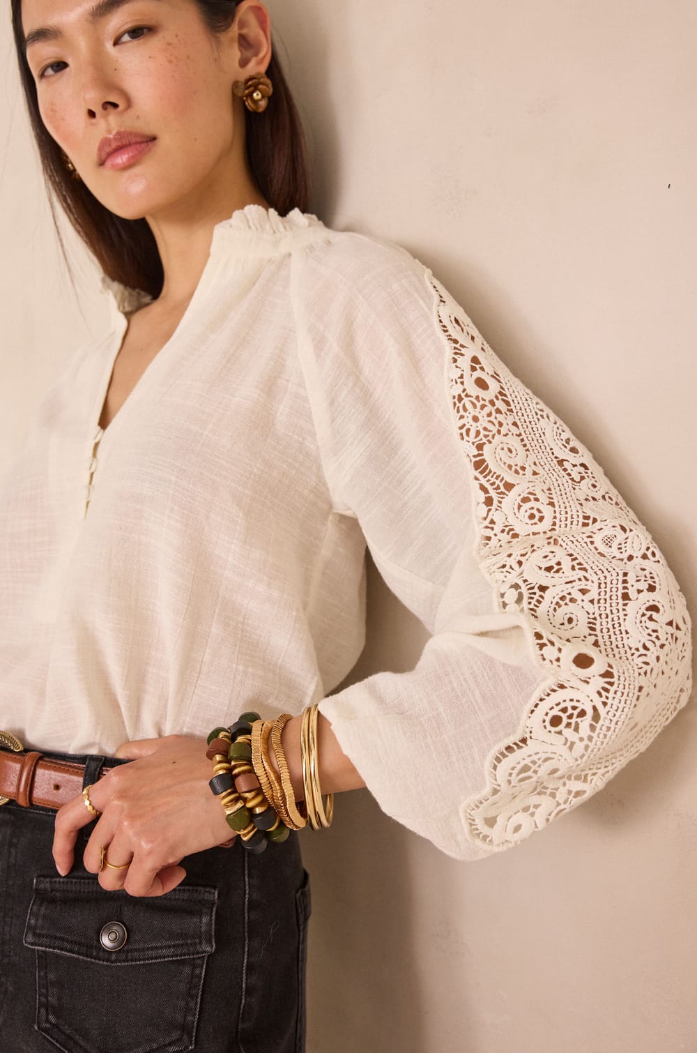 100% cotton blouse SIMONE;${refinementColor}