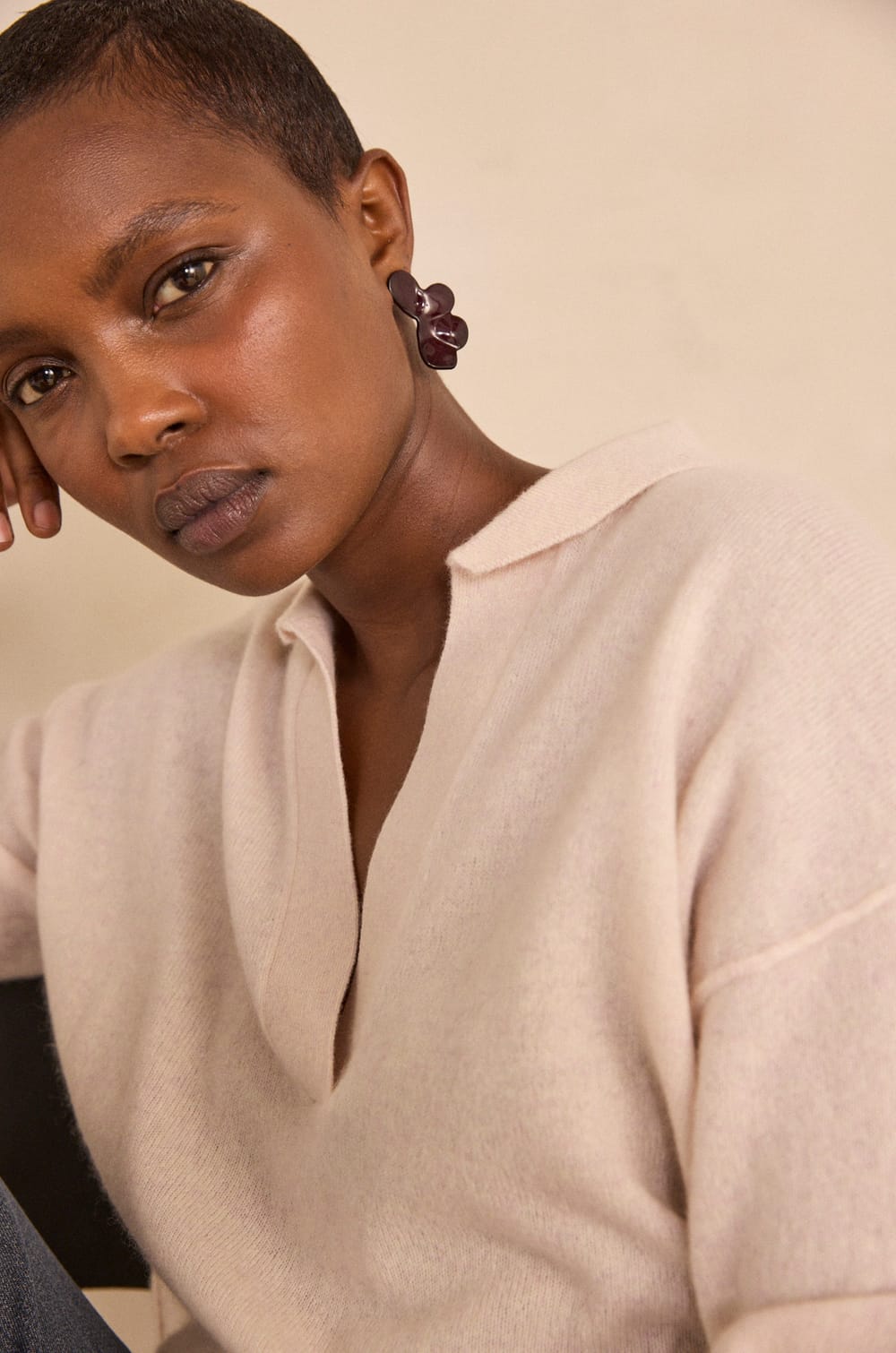 ALICIA long-sleeve cashmere sweater;${refinementColor}