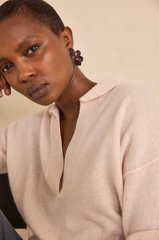 ALICIA long-sleeve cashmere sweater;${refinementColor}