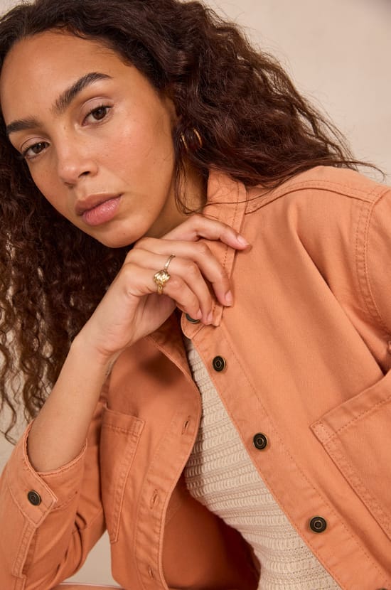 Chemisier manches longues en coton DIXIE;${refinementColor}