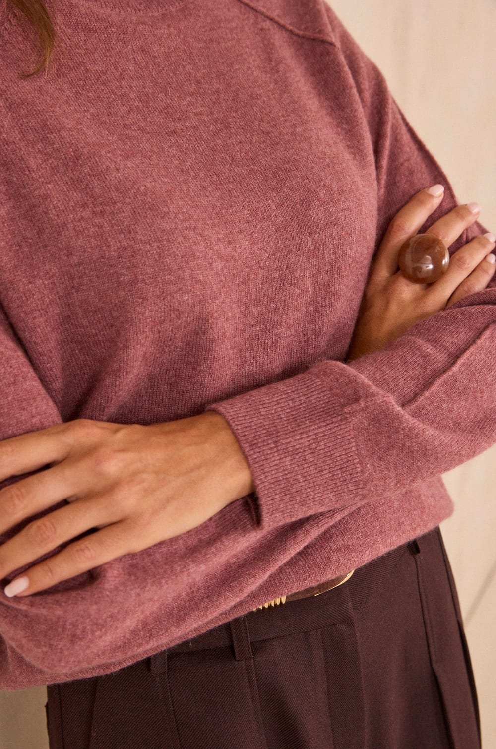 ACHILLE long-sleeve cashmere sweater;${refinementColor}