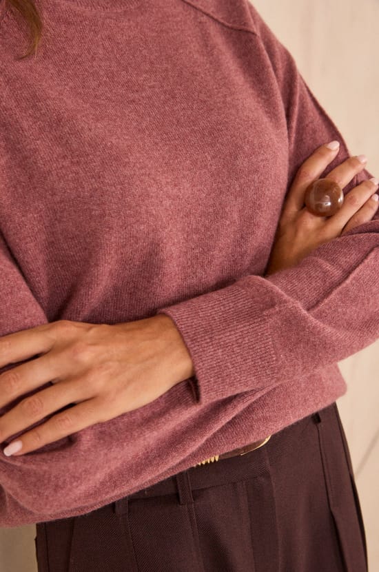 ACHILLE long-sleeve cashmere sweater;${refinementColor}