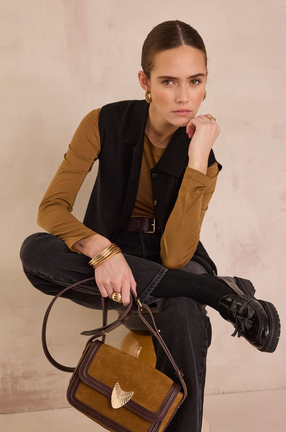 Sac en cuir LEONARD MINI;${refinementColor}