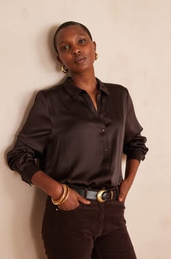 Blouse en satin CARLA;${refinementColor}