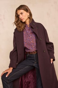 Long sleeve cotton blouse MANUELLA;${refinementColor}