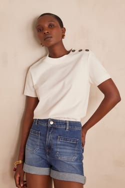 DAMIEN T-shirt in cotton;${refinementColor}