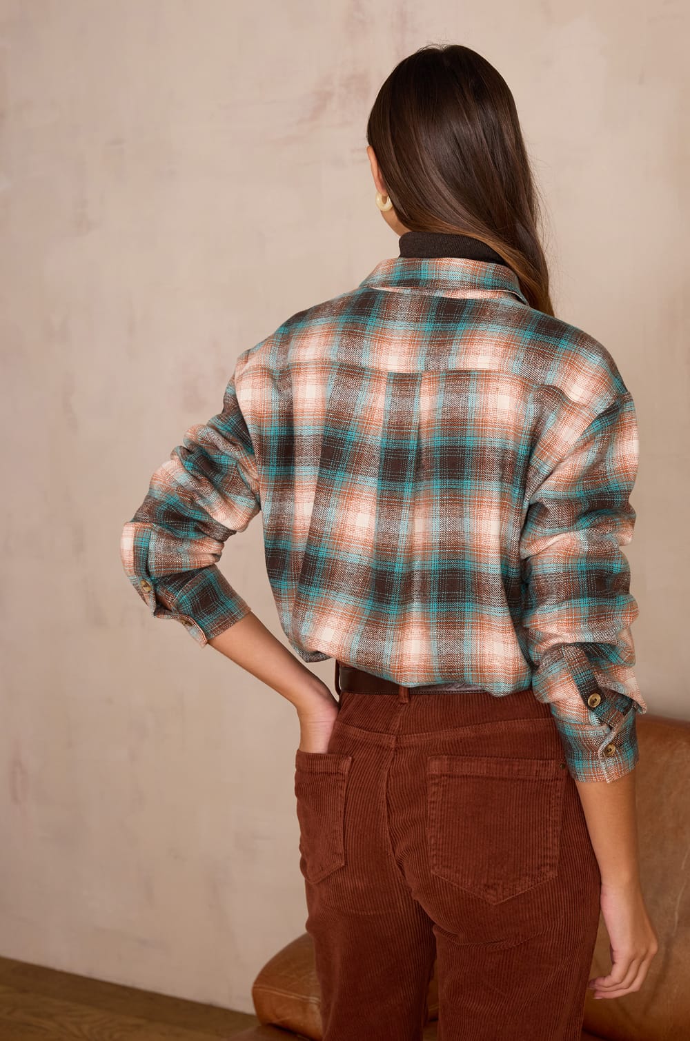 Unisex NOMADE checkered cotton shirt;${refinementColor}
