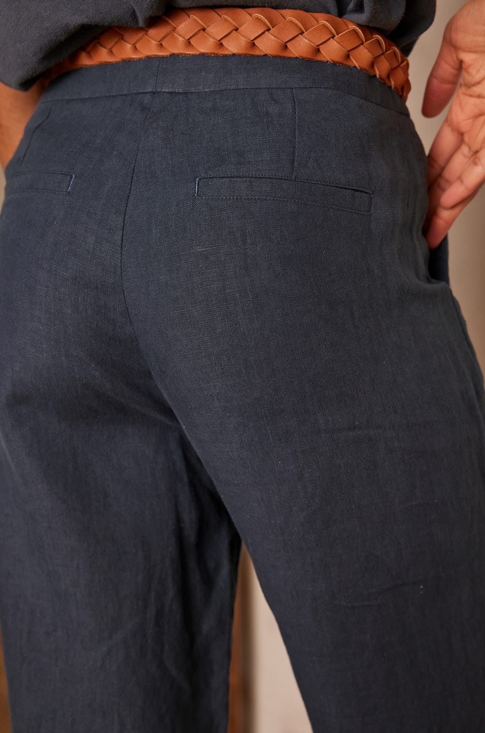 Pantalon PIO en lin;${refinementColor}