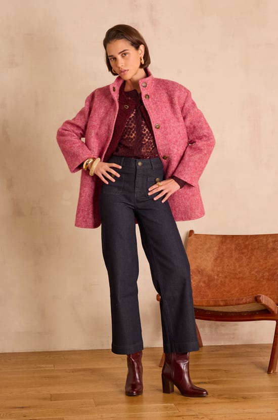 Embroidered CAMOMILLE blouse in cotton;${refinementColor}