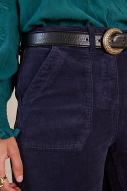 Pantalon SELYNA en velours;${refinementColor}