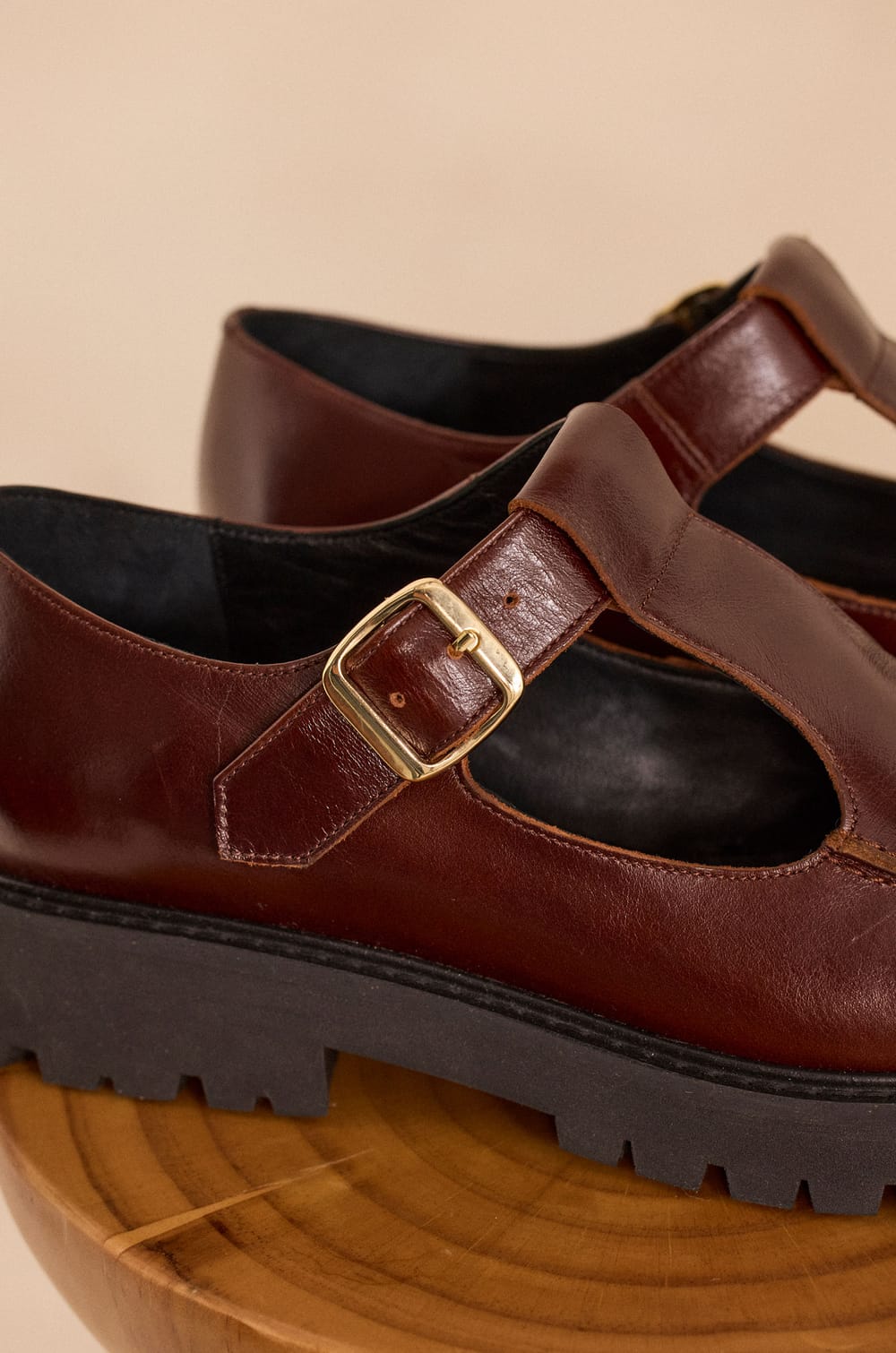 Derbys plates en cuir ORPHEE;${refinementColor}