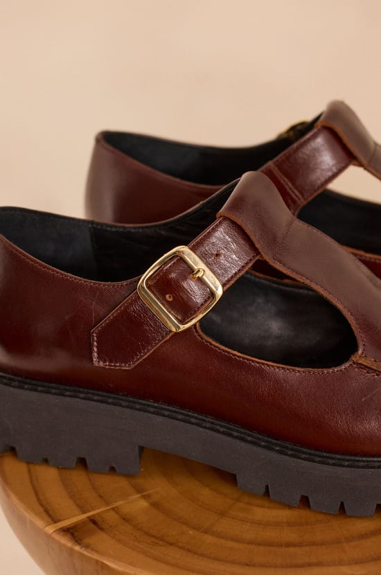 Derbys plates en cuir ORPHEE;${refinementColor}